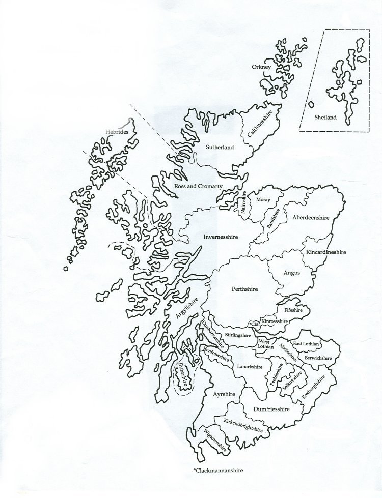 Map of Scotland