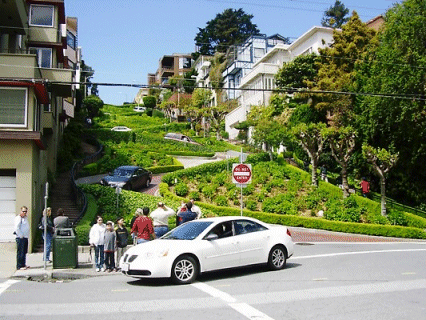 Lombard Street - "The Crookedest Street in the World", San Francisco, California, USA