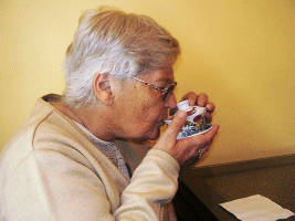 Andrew's Mum enjoying some Chinese Tea, San Francisco, CA, USA