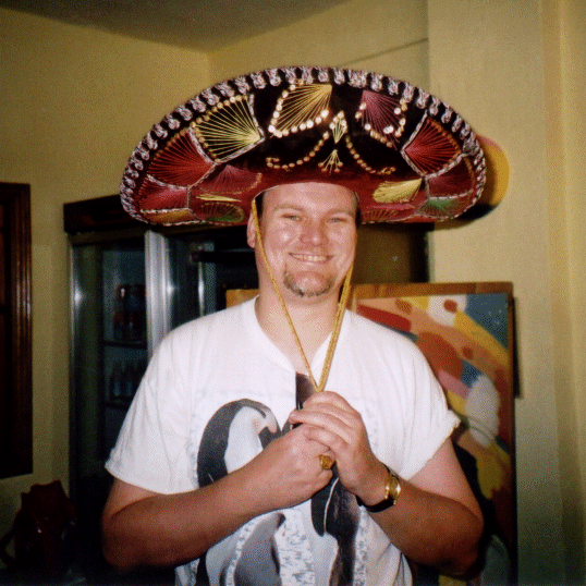 Andrew in silly hat