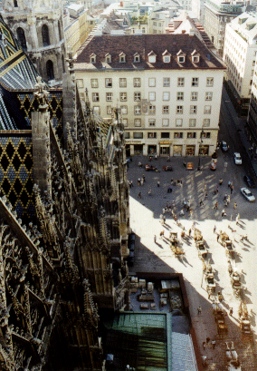 Stephansplatz from St. Stephen's Cathedral Tower, Vienna, Austria
