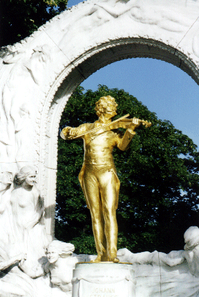 The Monument to Johann Strauss II in the Stadtpark, Vienna, Austria