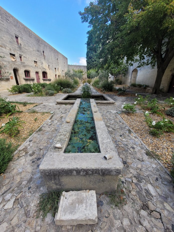 Water feature in the Gardens at Tarascon Castle, France