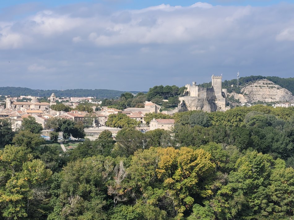 Beaucaire seen from Tarascon Castle, France