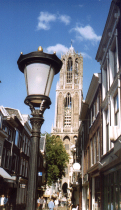 The Dom Tower plus lamp, Utrecht, The Netherlands