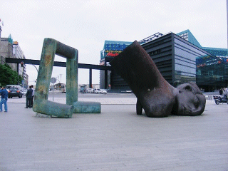 Weird Sculpture in Vigo Harbour, Galicia, Spain