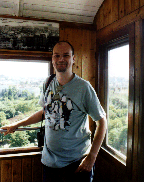 Andrew as Harry Lime on the Riesenrad, Vienna, Austria